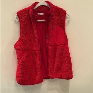 Maurices Cherry Red Fleece Vest
